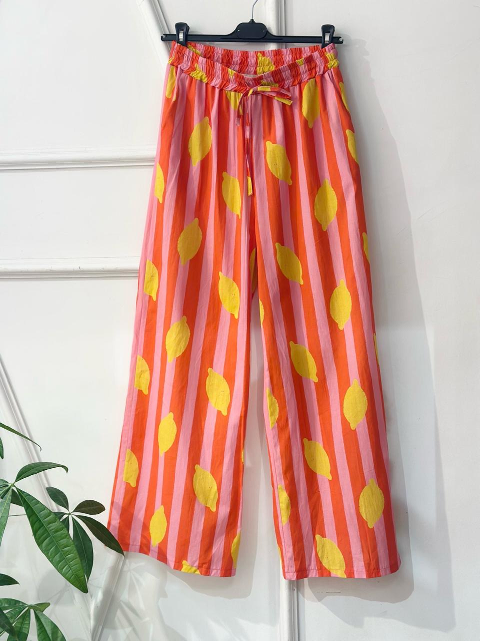 Pants Stripe Orange Lemon