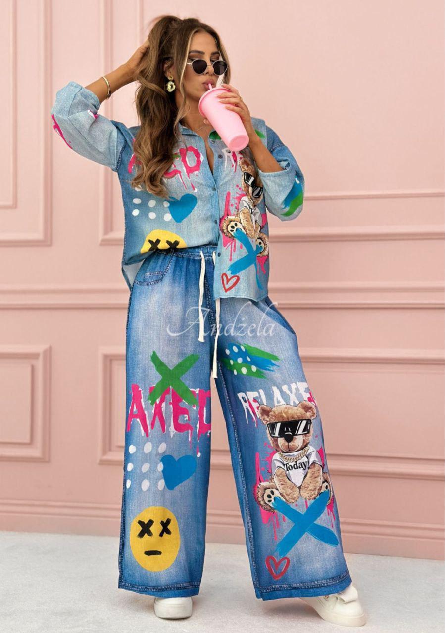 Teddy Bear Denim Set