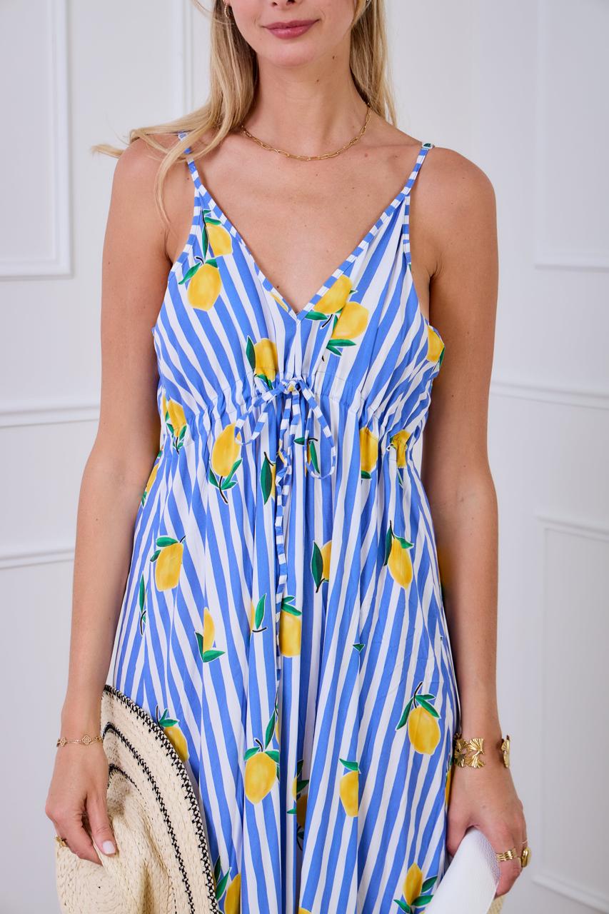 Dress Stripe Blue Lemon