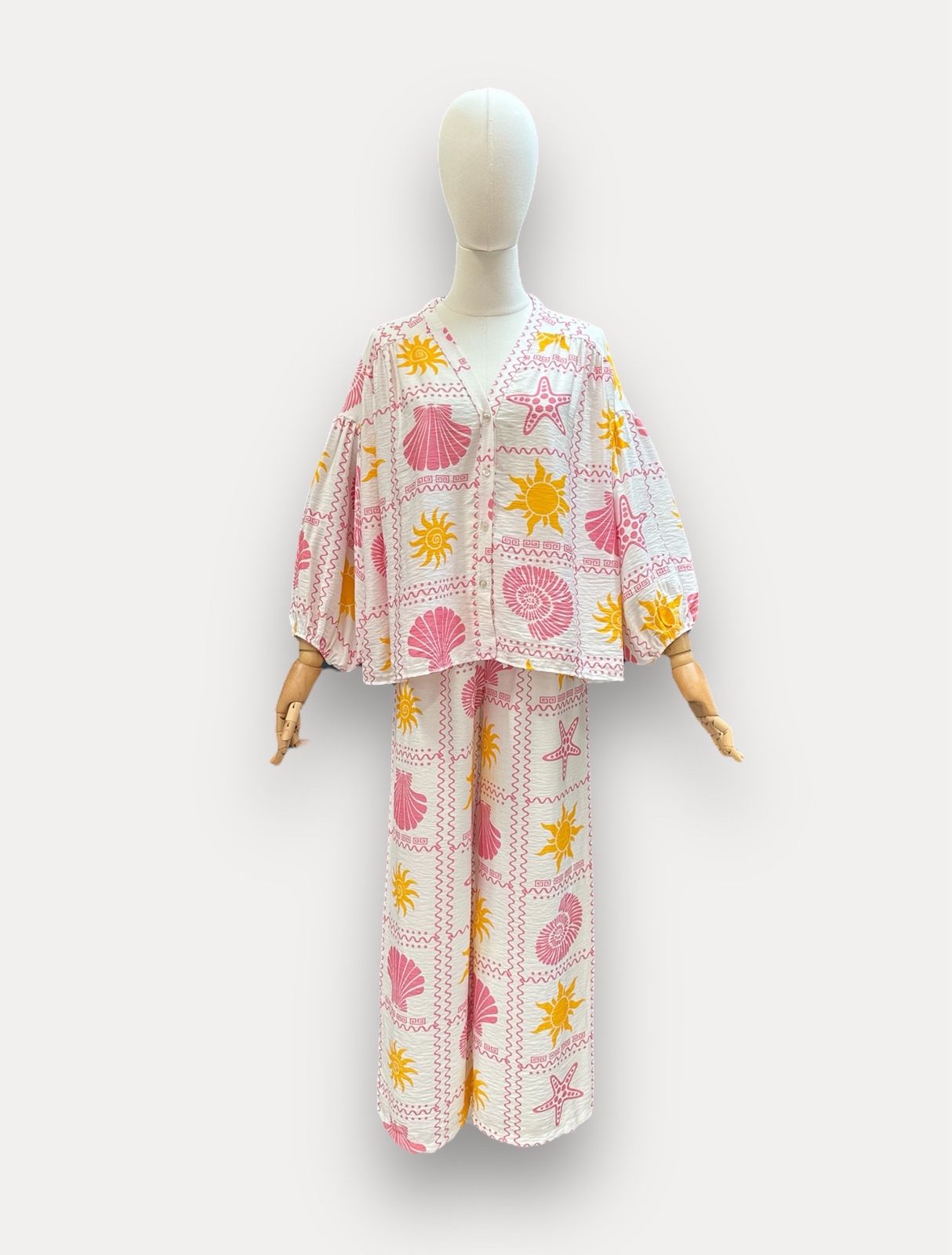 Set Pants + Blouse Sun Pattern