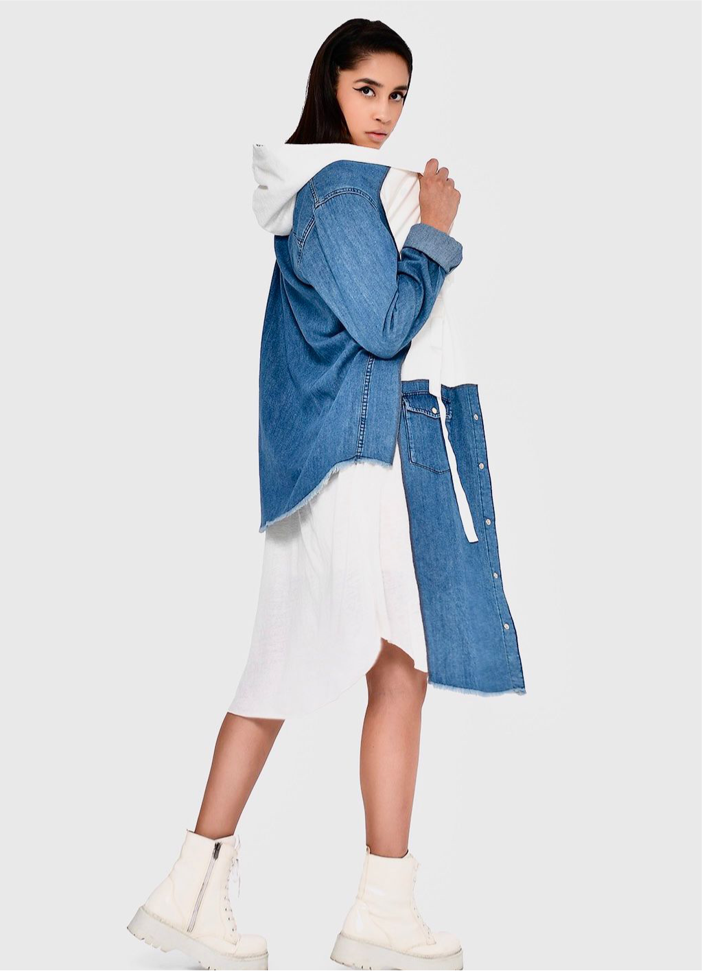 Denim Shirt Hoddie