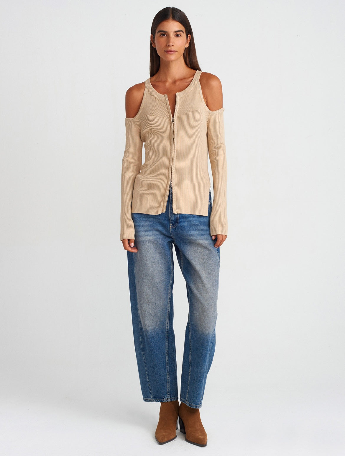 Beige Knit