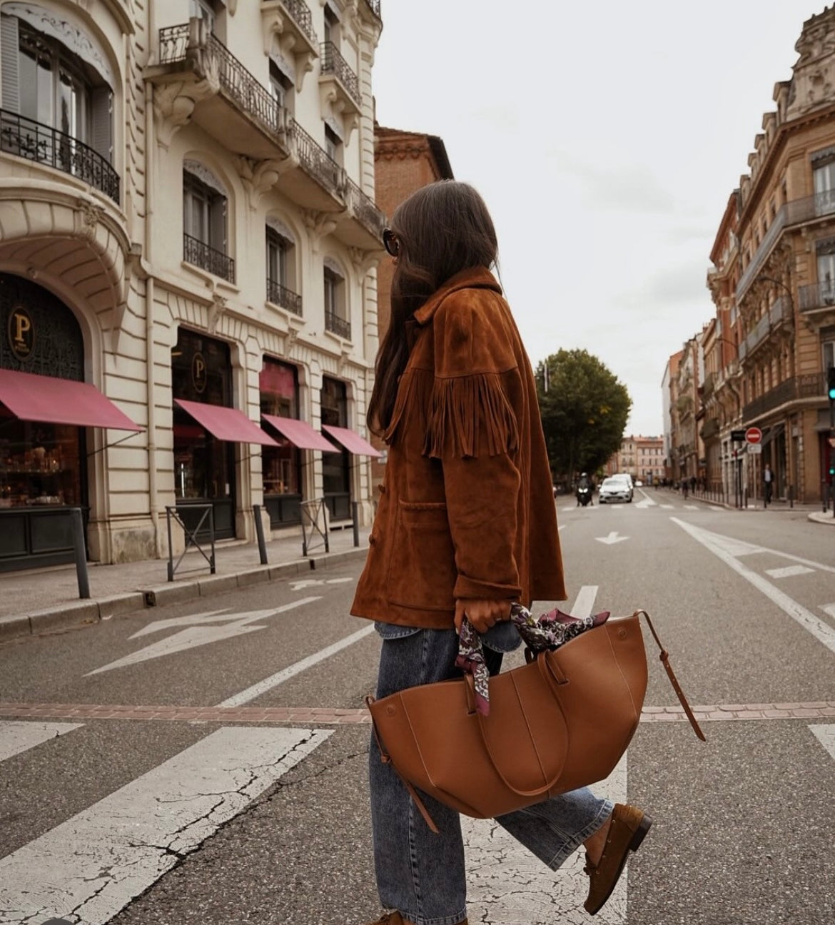 Brown Suede Fringed Jacket