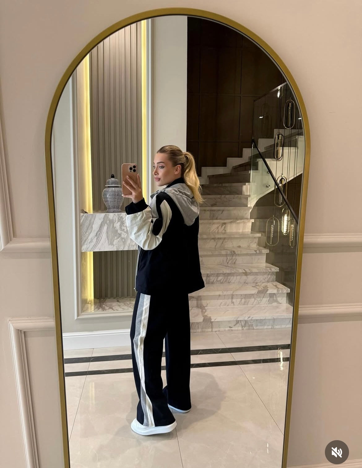 Set Navy attached hoddie