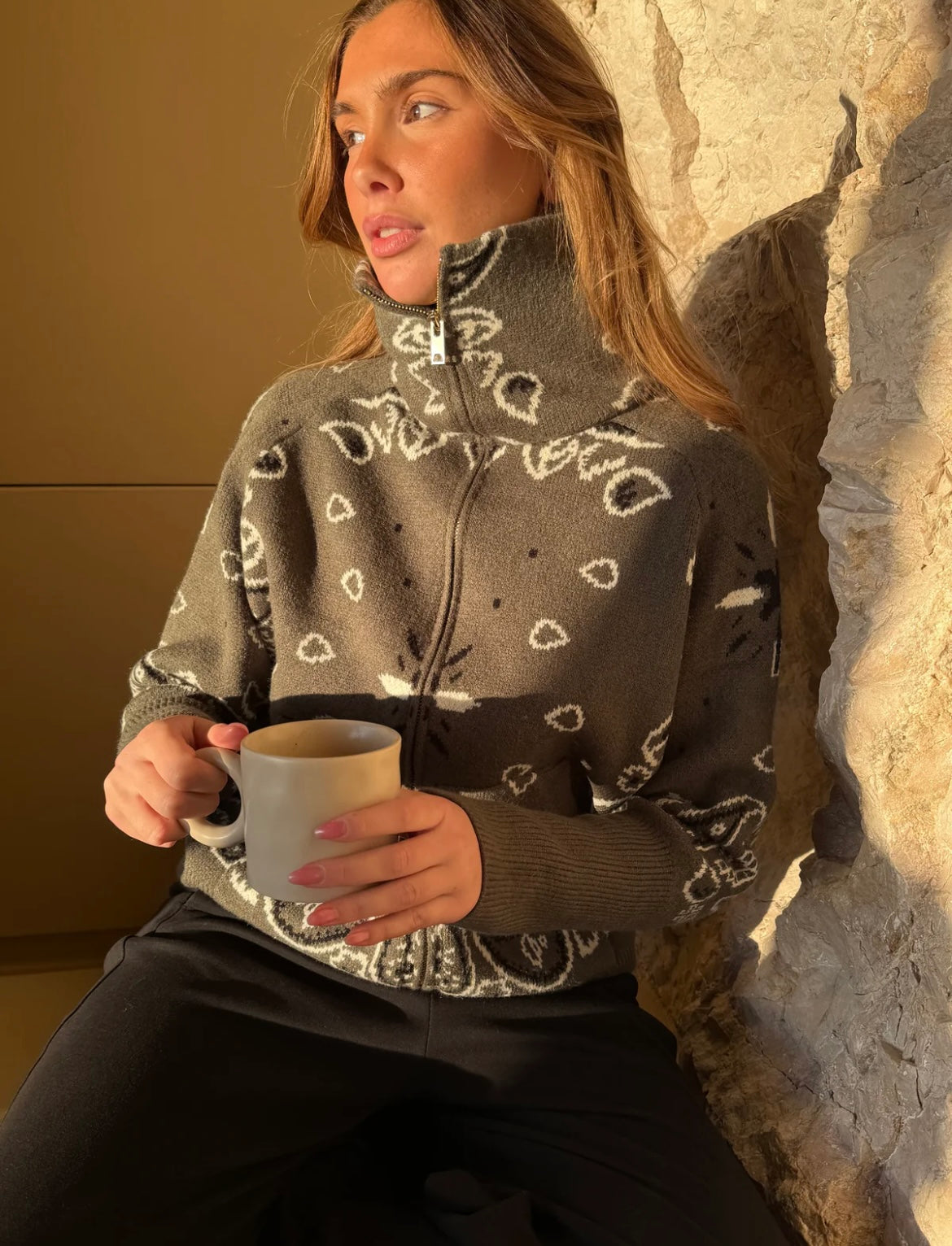 Bandana zipper olive