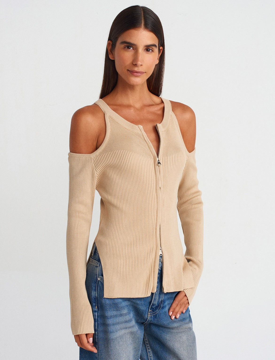 Beige Knit