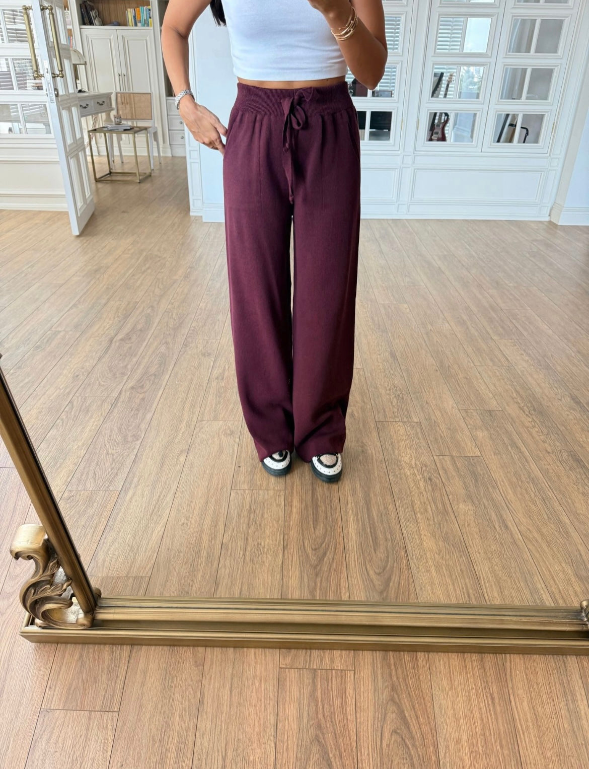 Set attached shirt burgundy