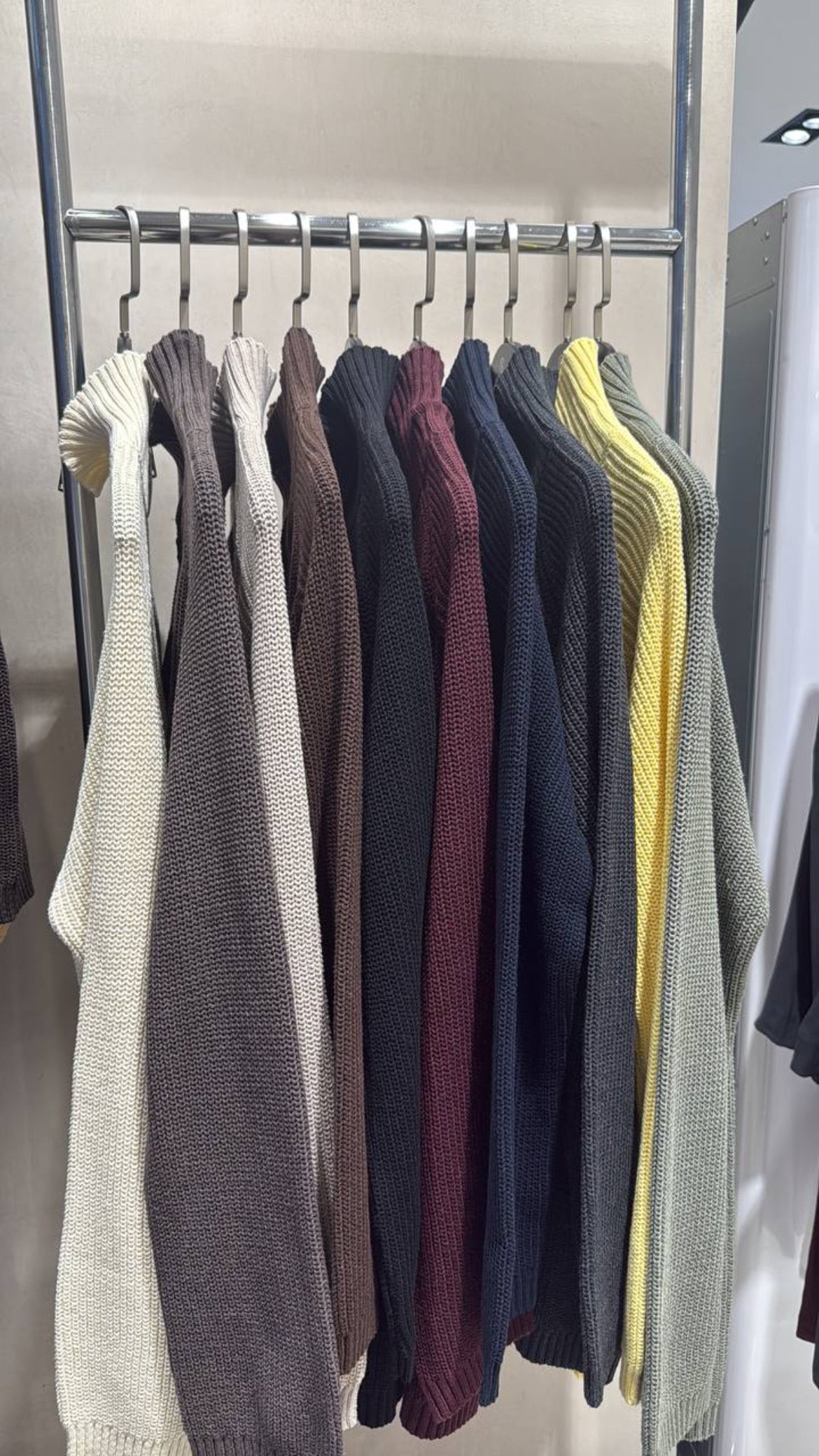 Light olive zipper knit