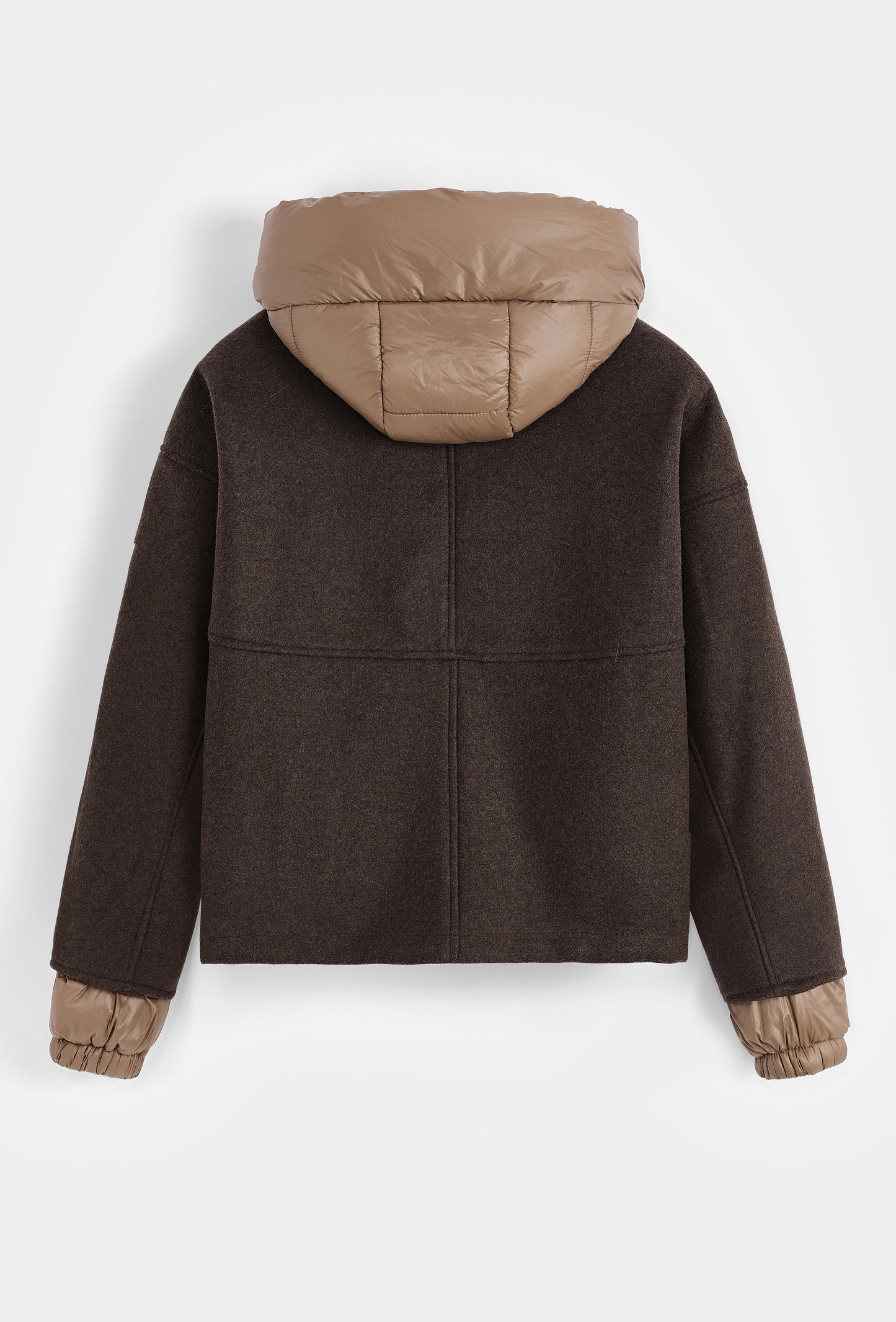 Jacket brown wool scarf