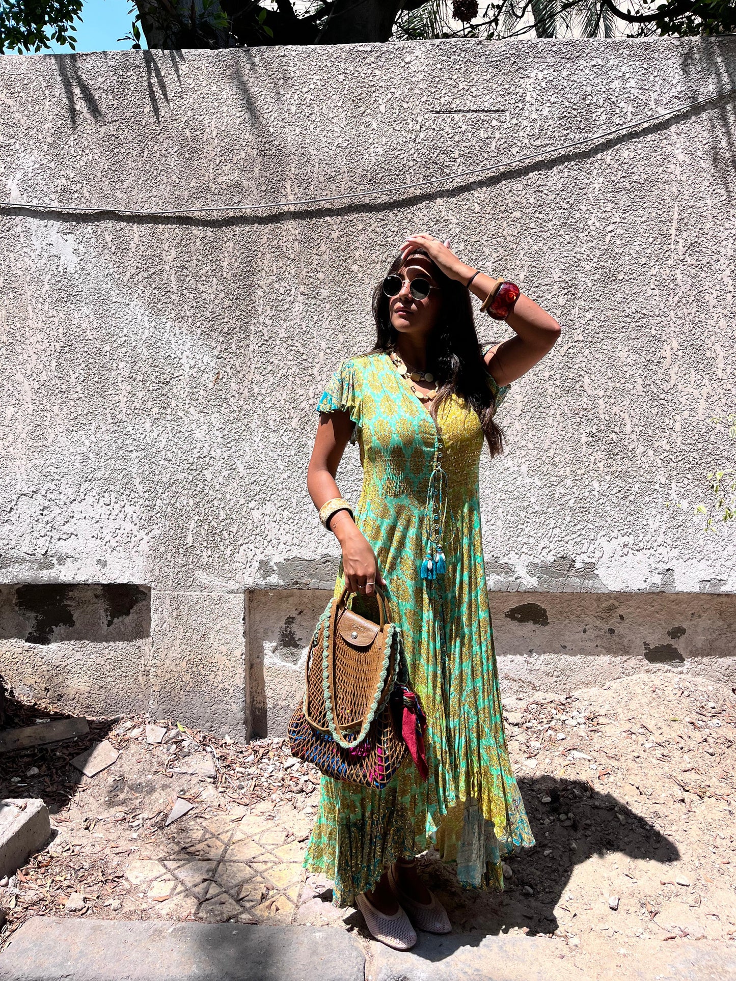 Dress Golden Green