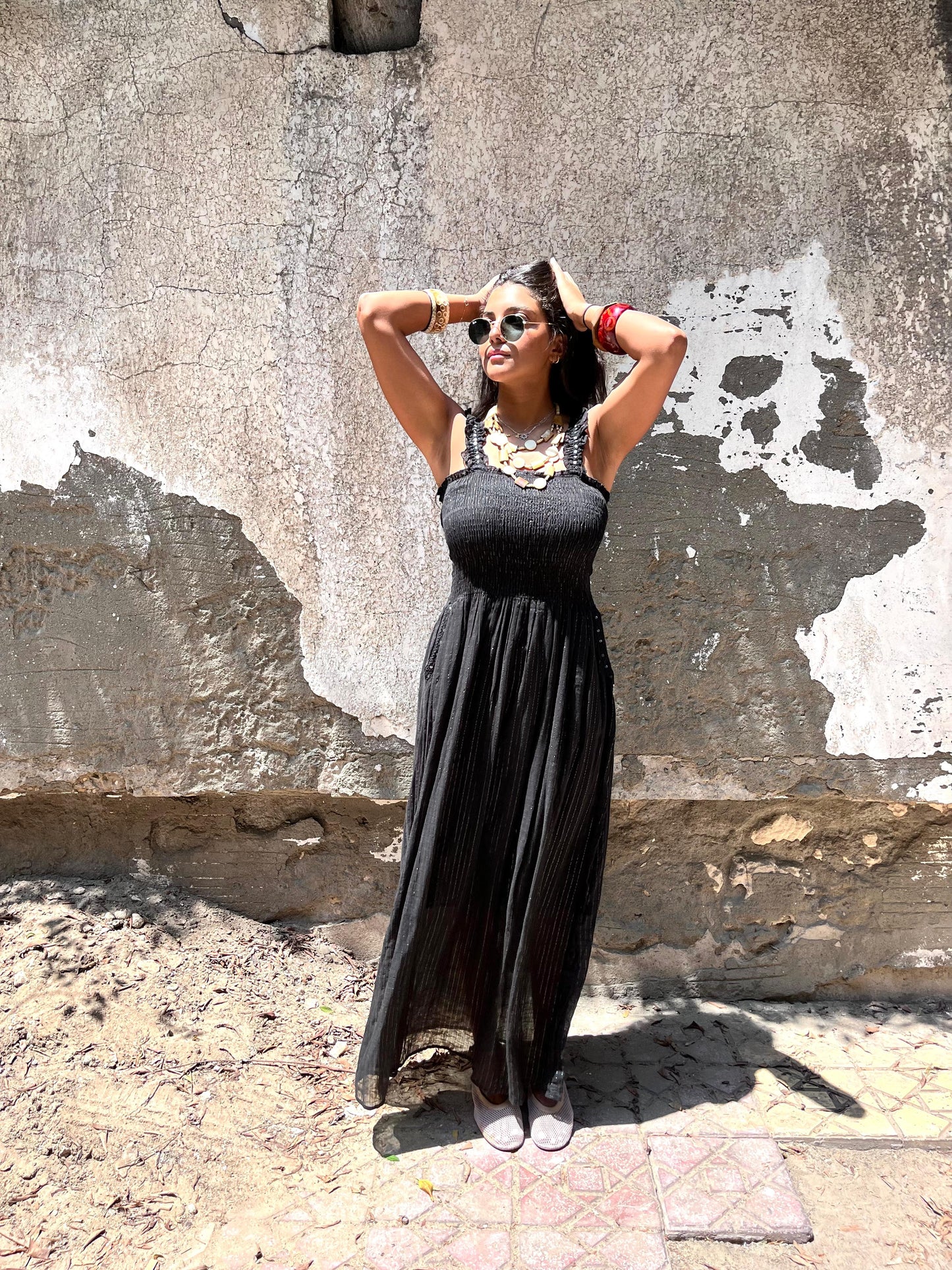 Dress Black Stripe