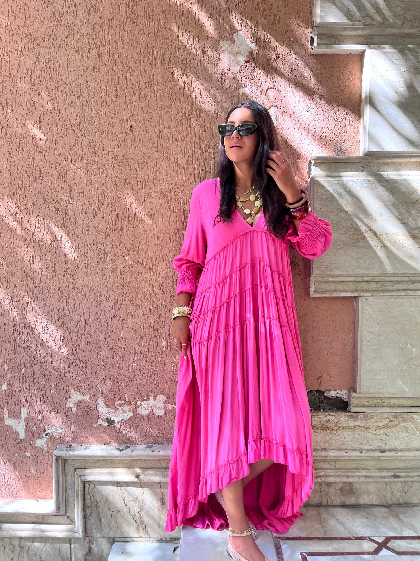 Dress Fushia Plain