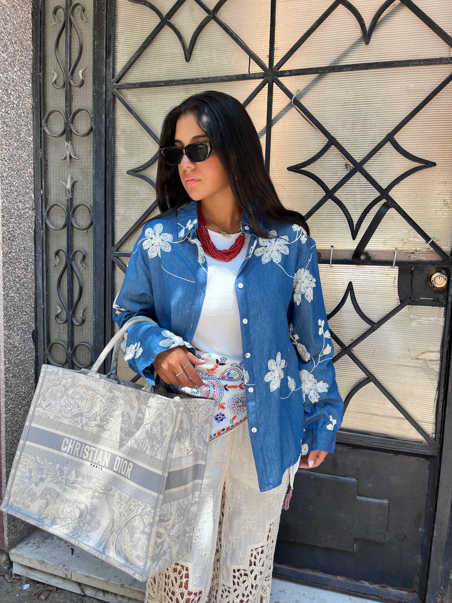 Denim Embroidery Shirt