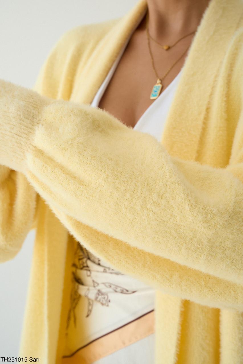 Yellow Fur Cardigan