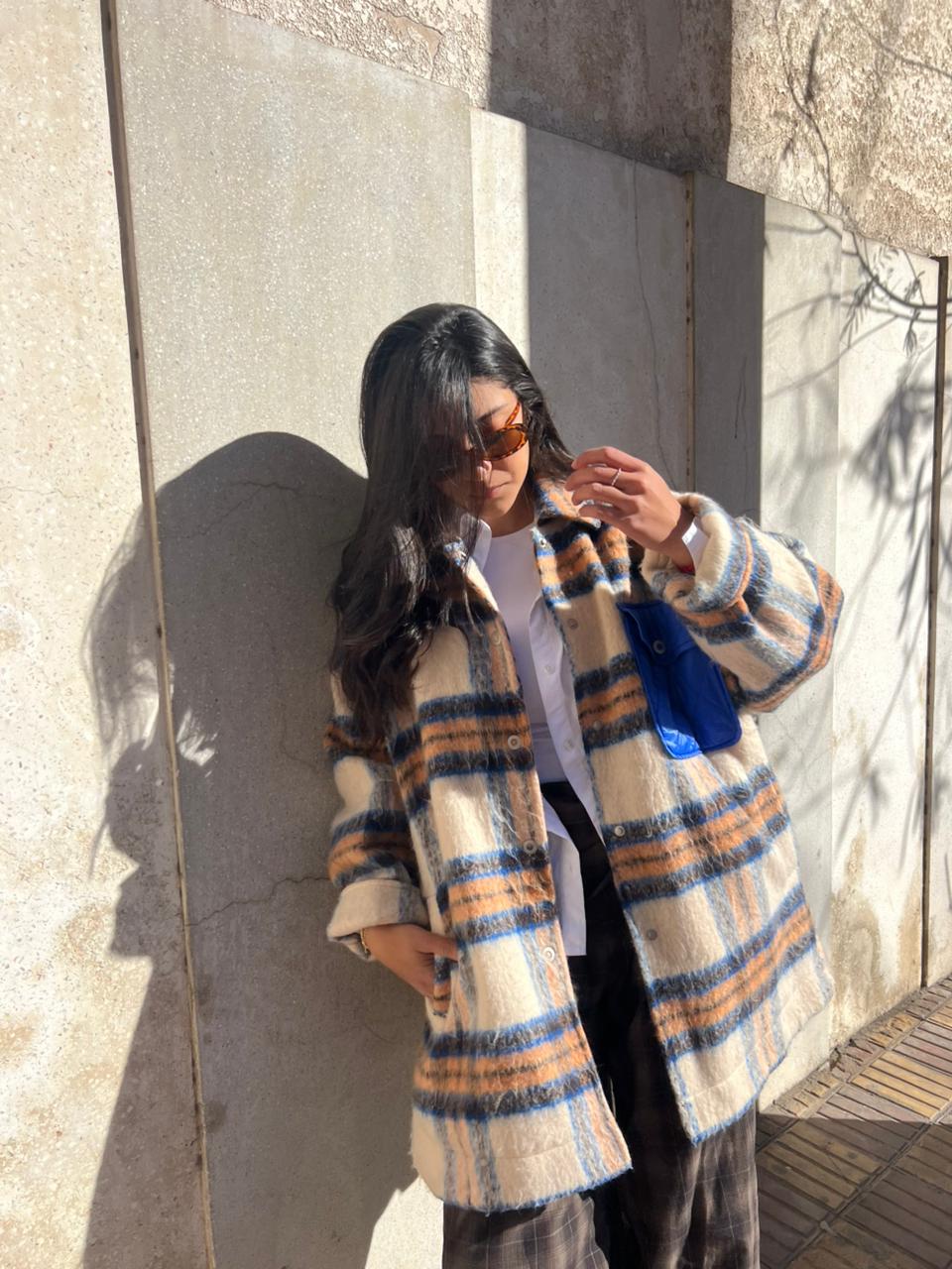 Jacket check wool