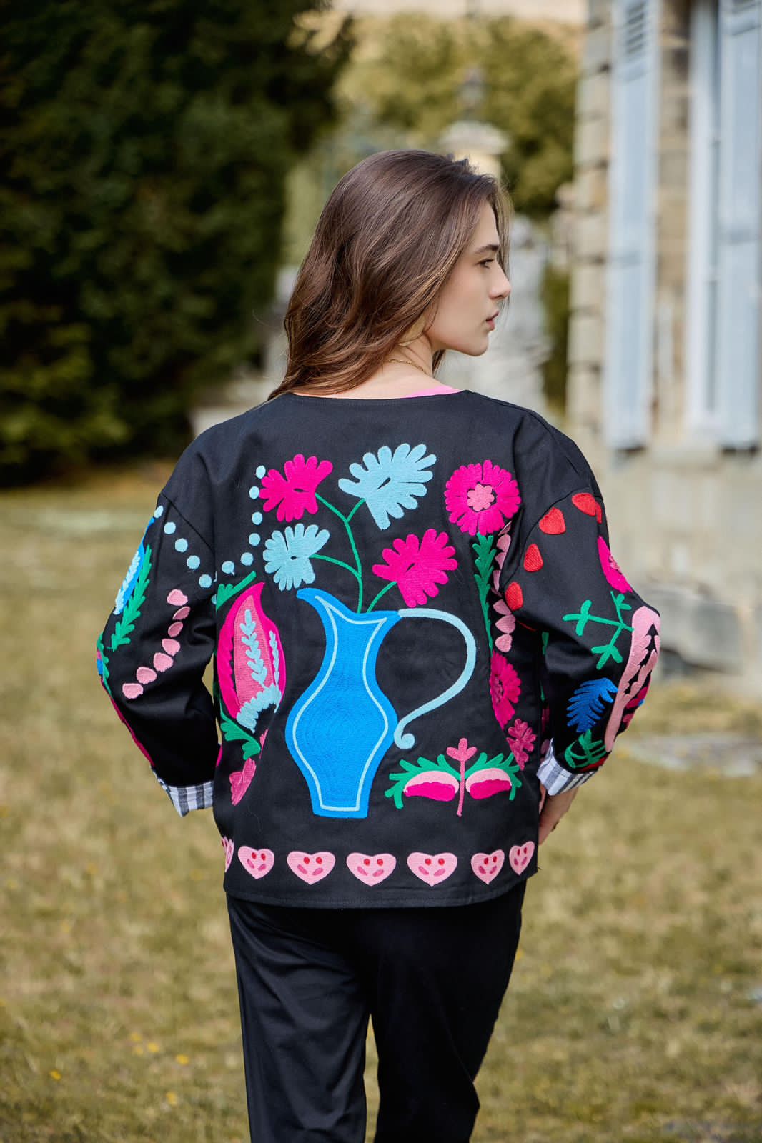 Jacket Blue embroidery