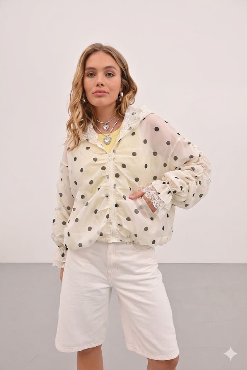 Sweater polka offwhite