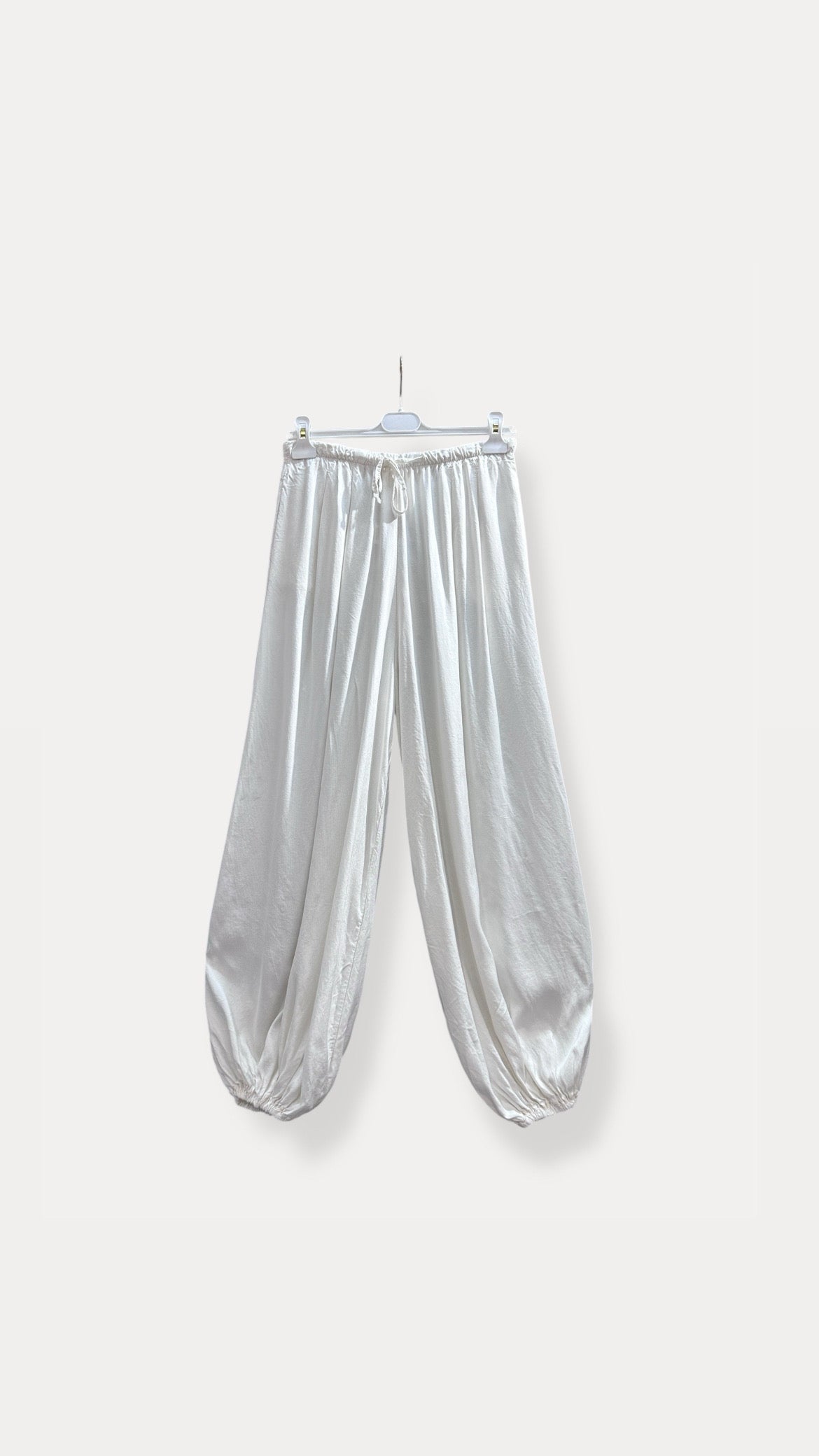 Pants baloon silk white