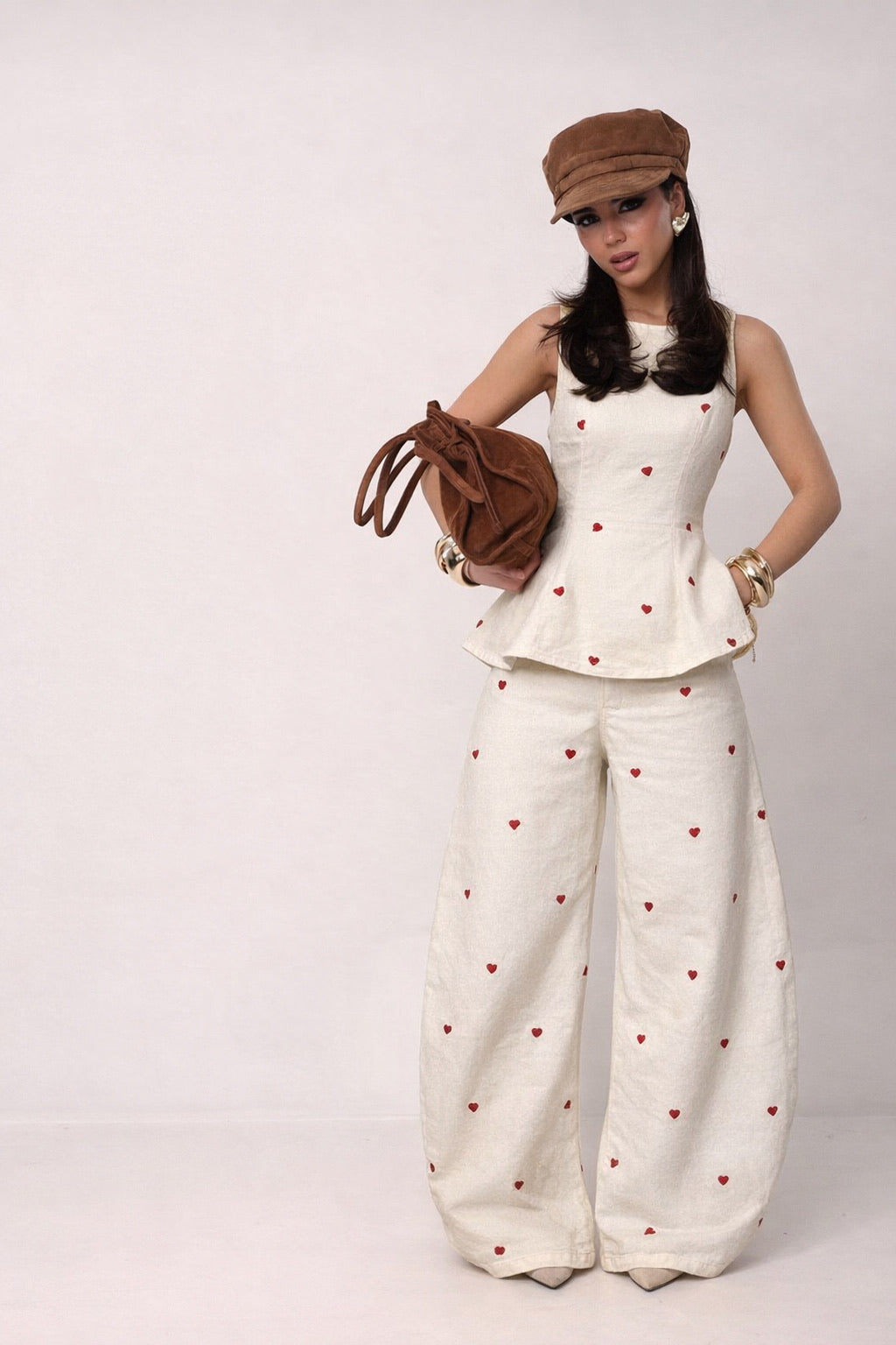 Set polka hearts