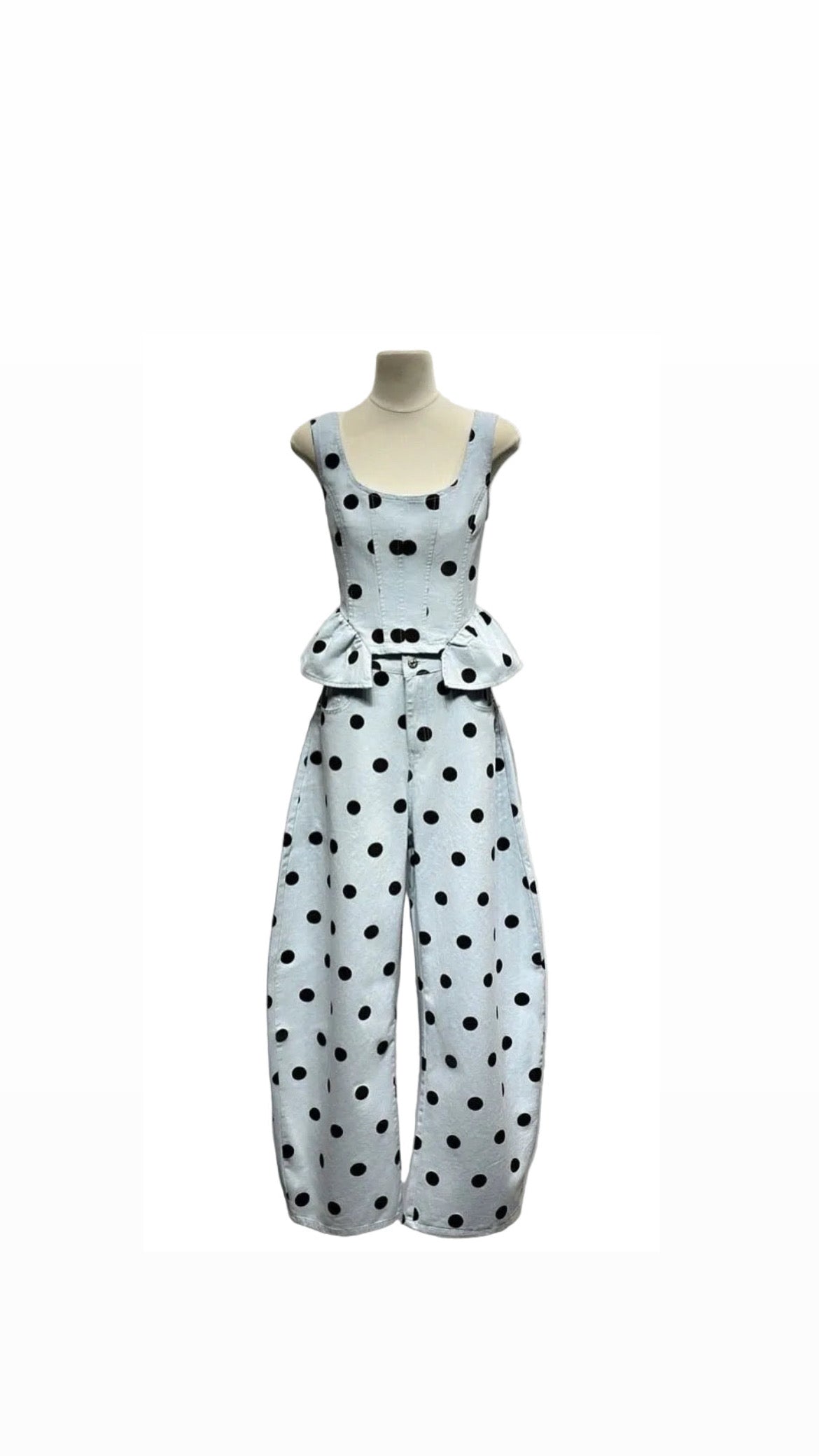 Set polka blue