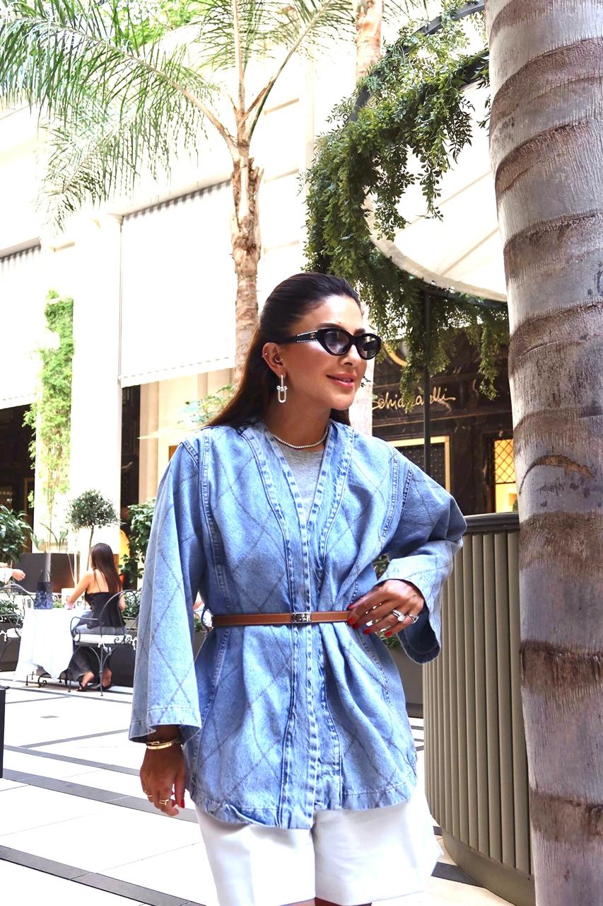 Denim Jacket Brown Lines