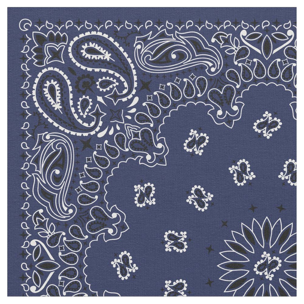 Bandana Scarf blue navy cotton