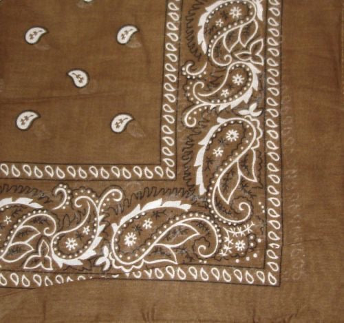 Bandana scarf taupe cotton