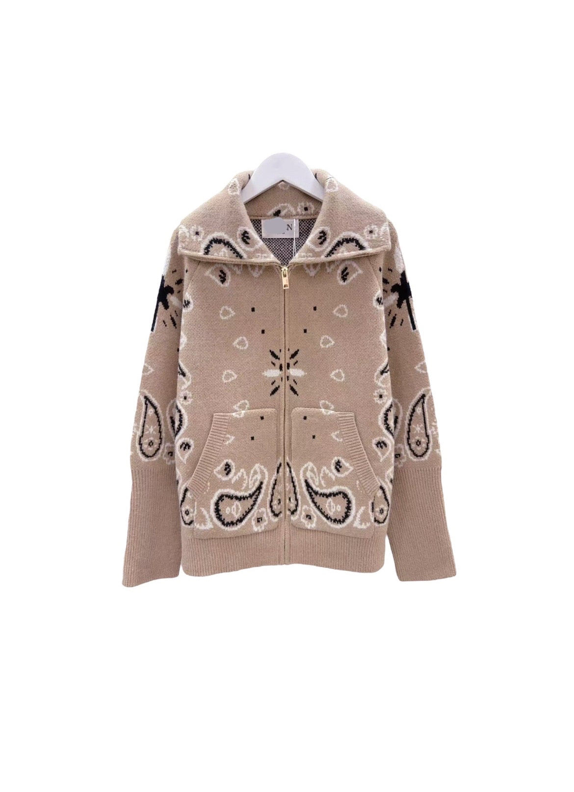 Bandana zipper beige