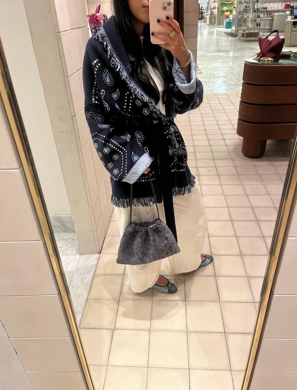 Bandana cardigan Navy blue