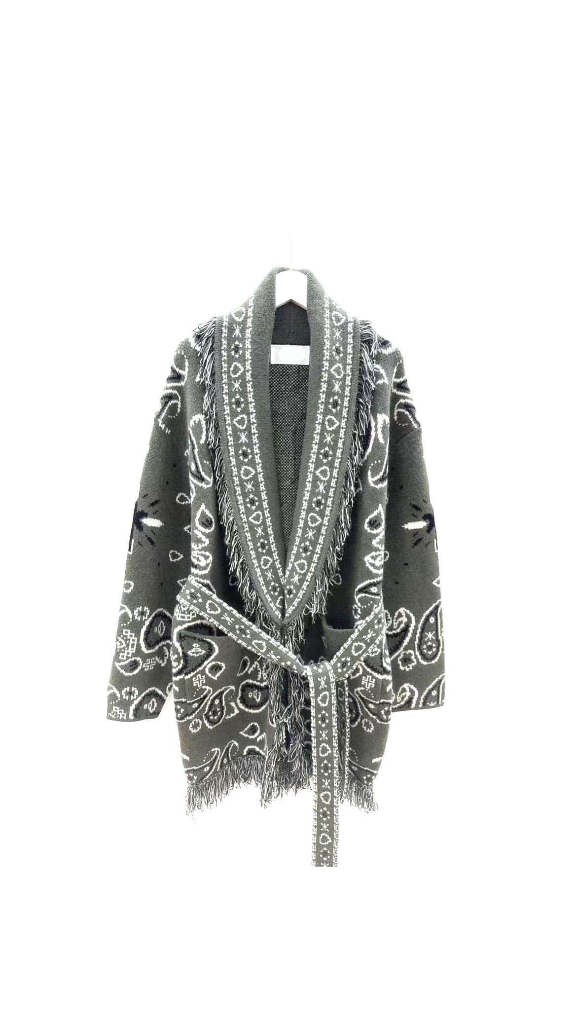 Bandana cardigan olive