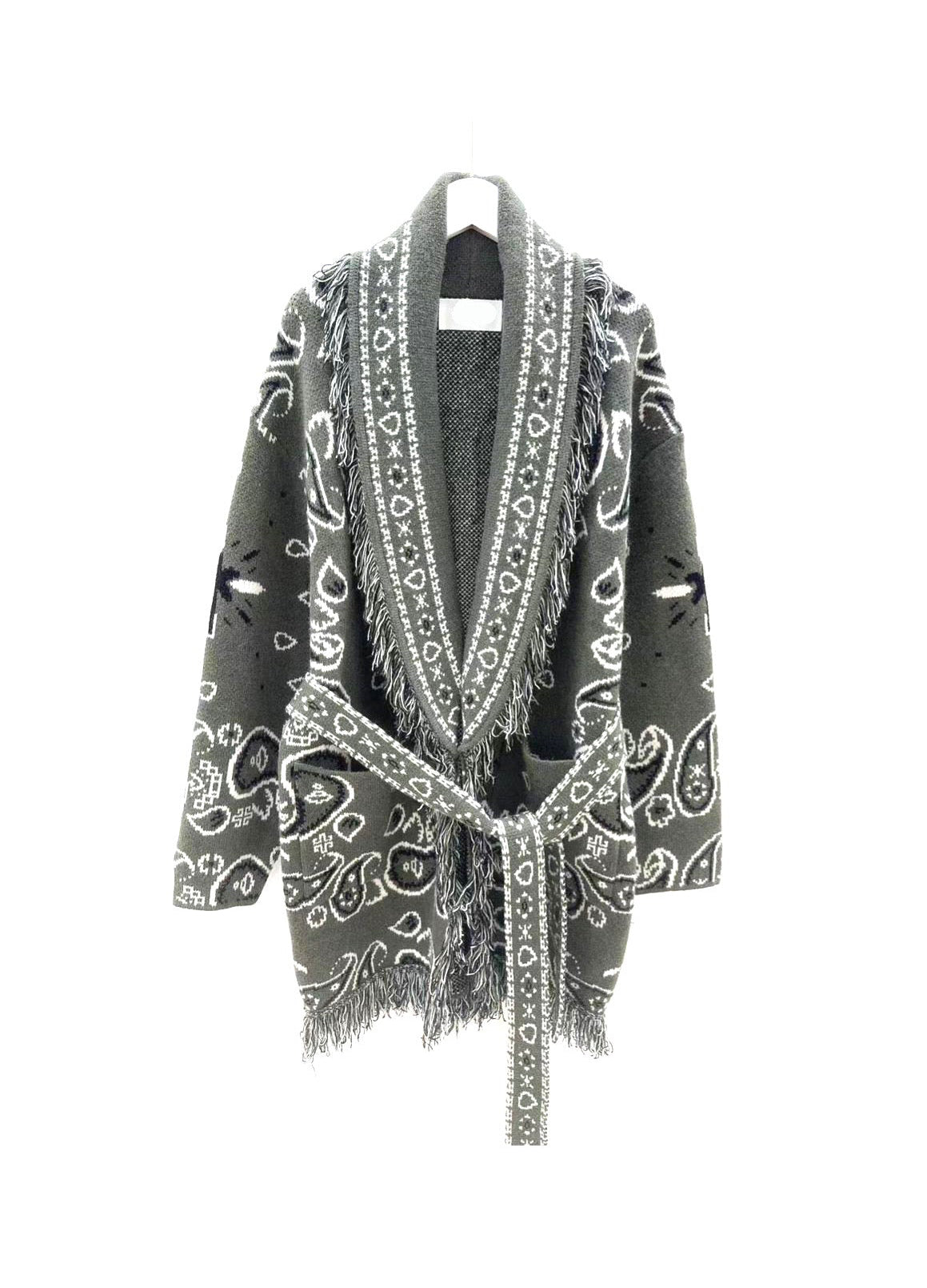 Bandana cardigan olive