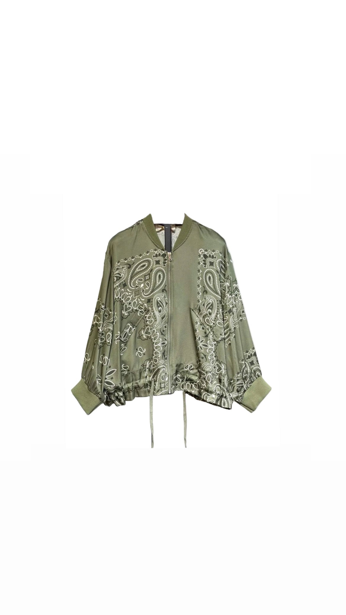 Shirt bandana zipper olive