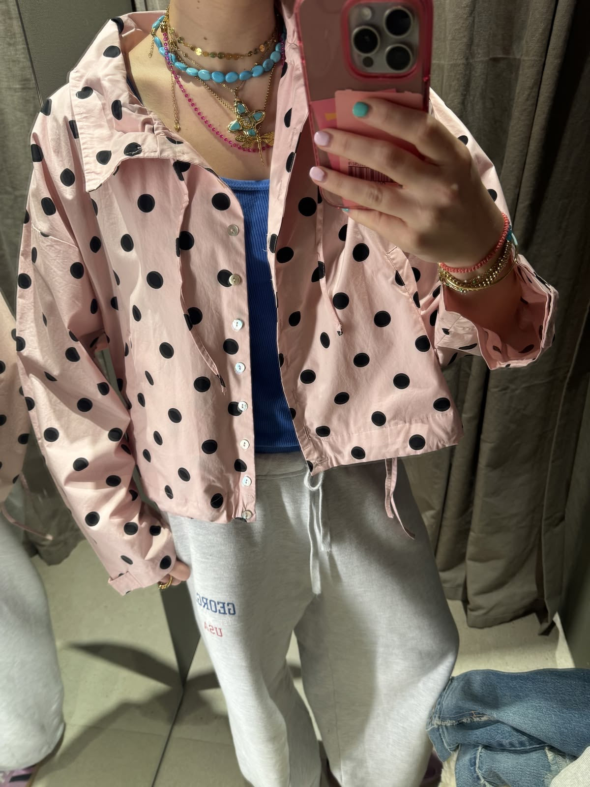 Polka shirt pink