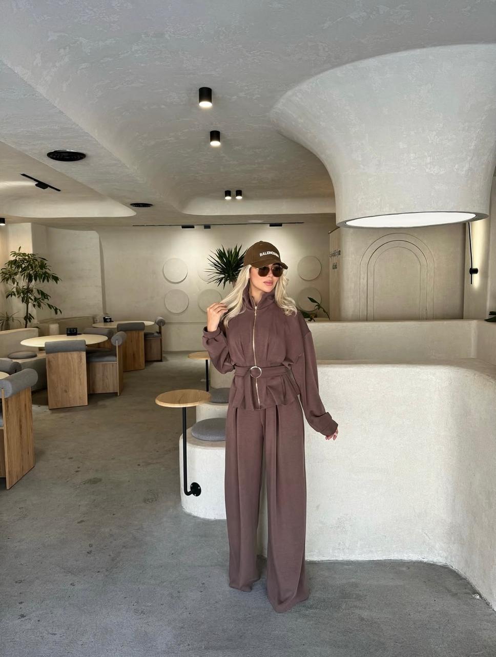 Set nylon brown belt