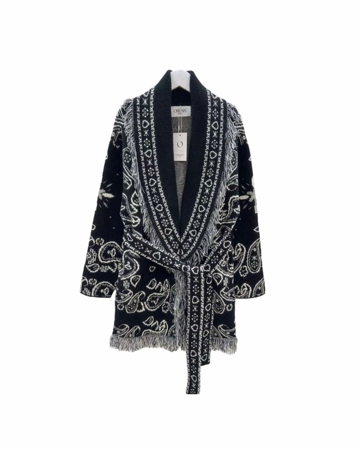 Bandana cardigan Black