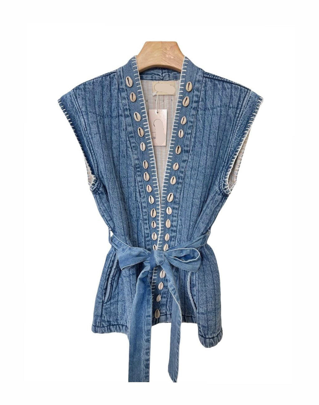 Vest denim blue shells