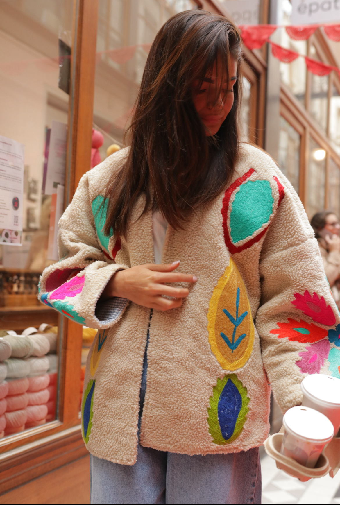 Jacket Fur Colorful neon