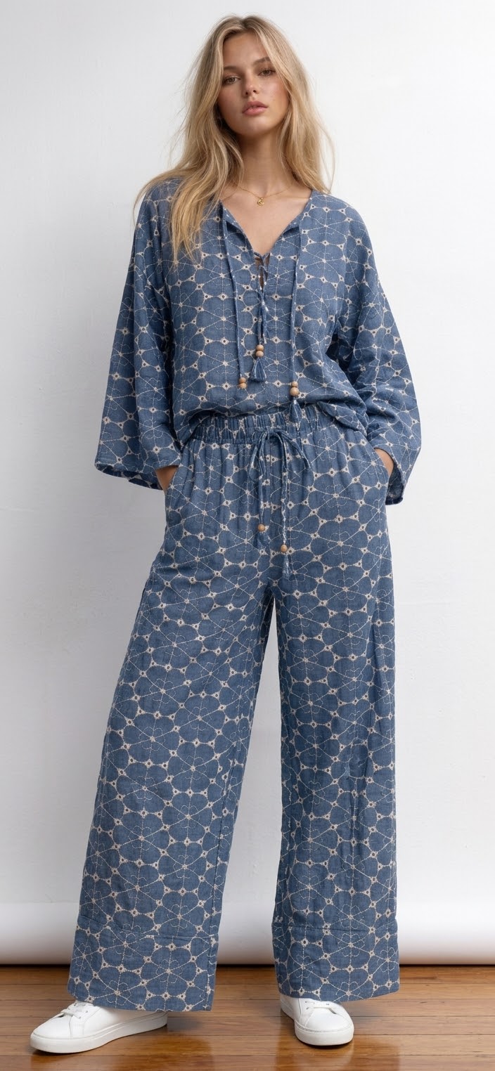 Set blue Lace
