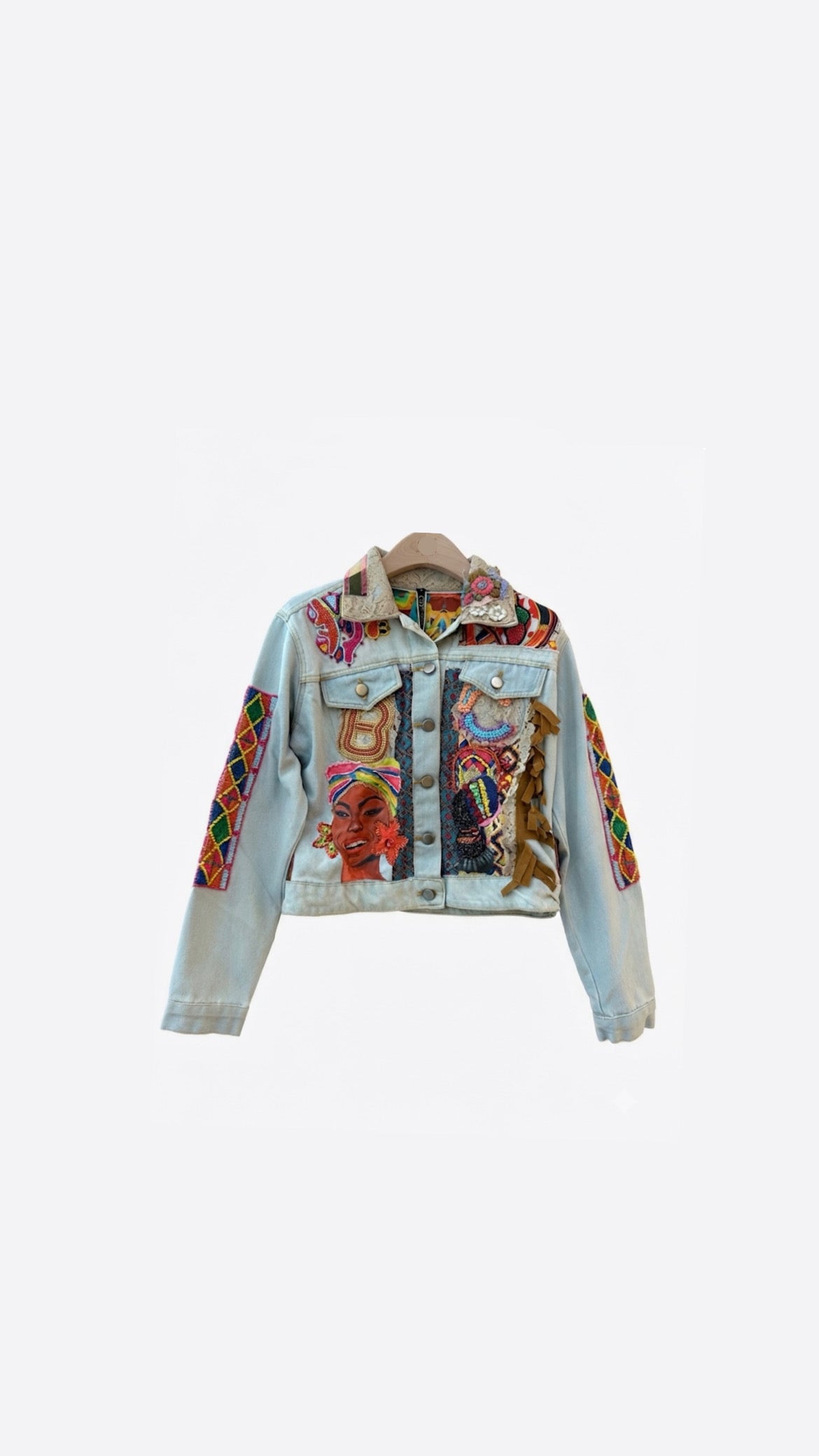 Jacket denim Indian embroidery