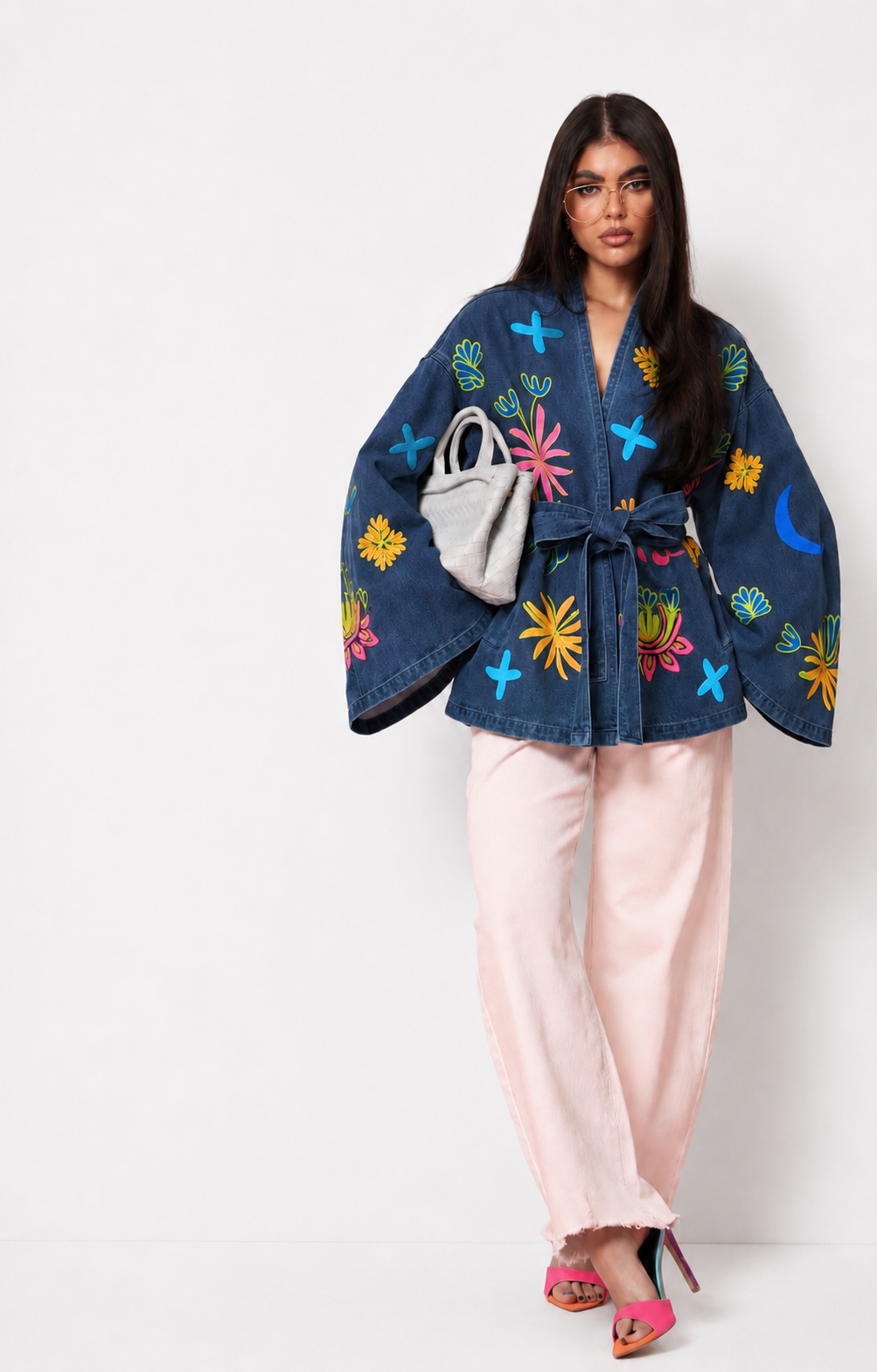 Jacket blue embroidery