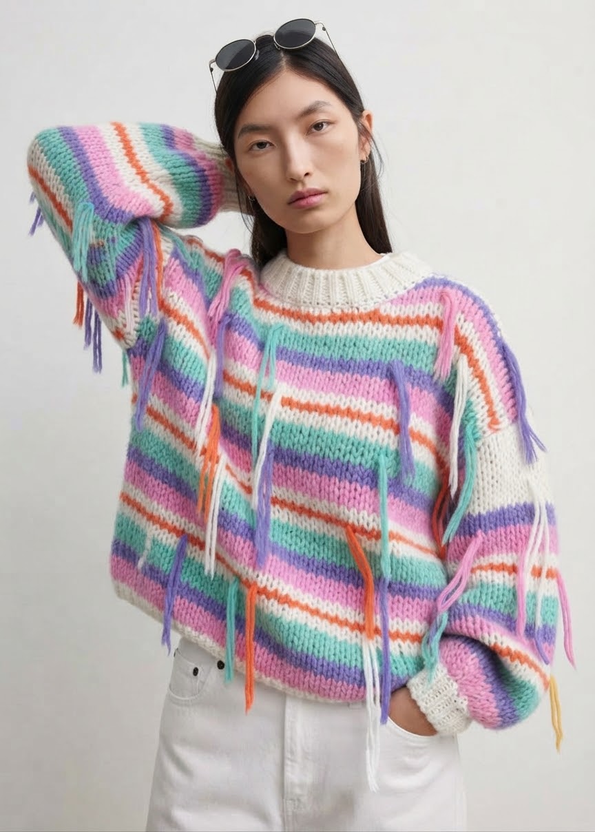 Crochet fringes colors