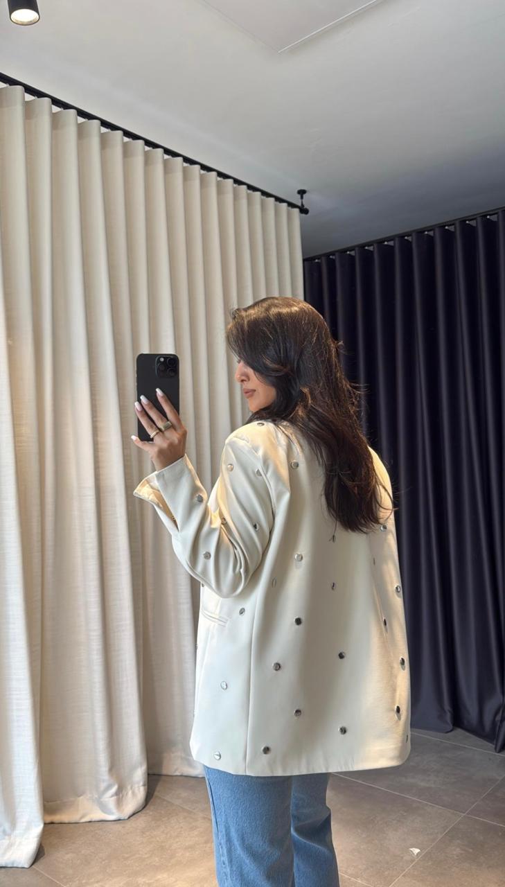 Blazer studs offwhite