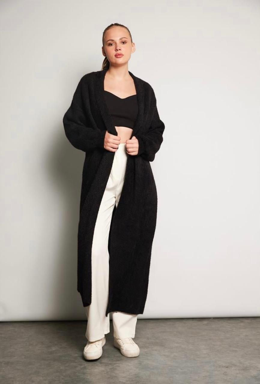 Black Fur Cardigan