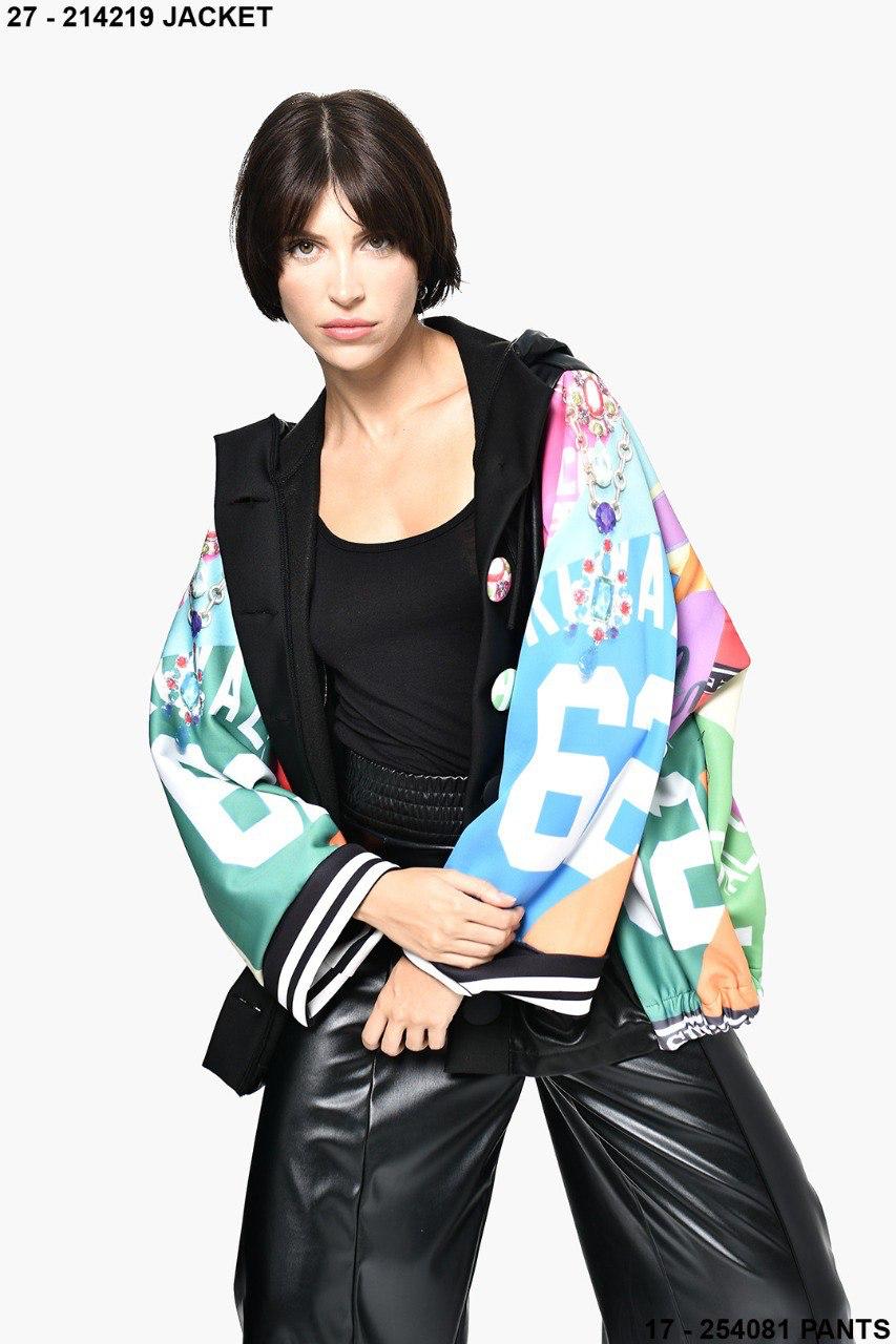 Black leather button colorDQ