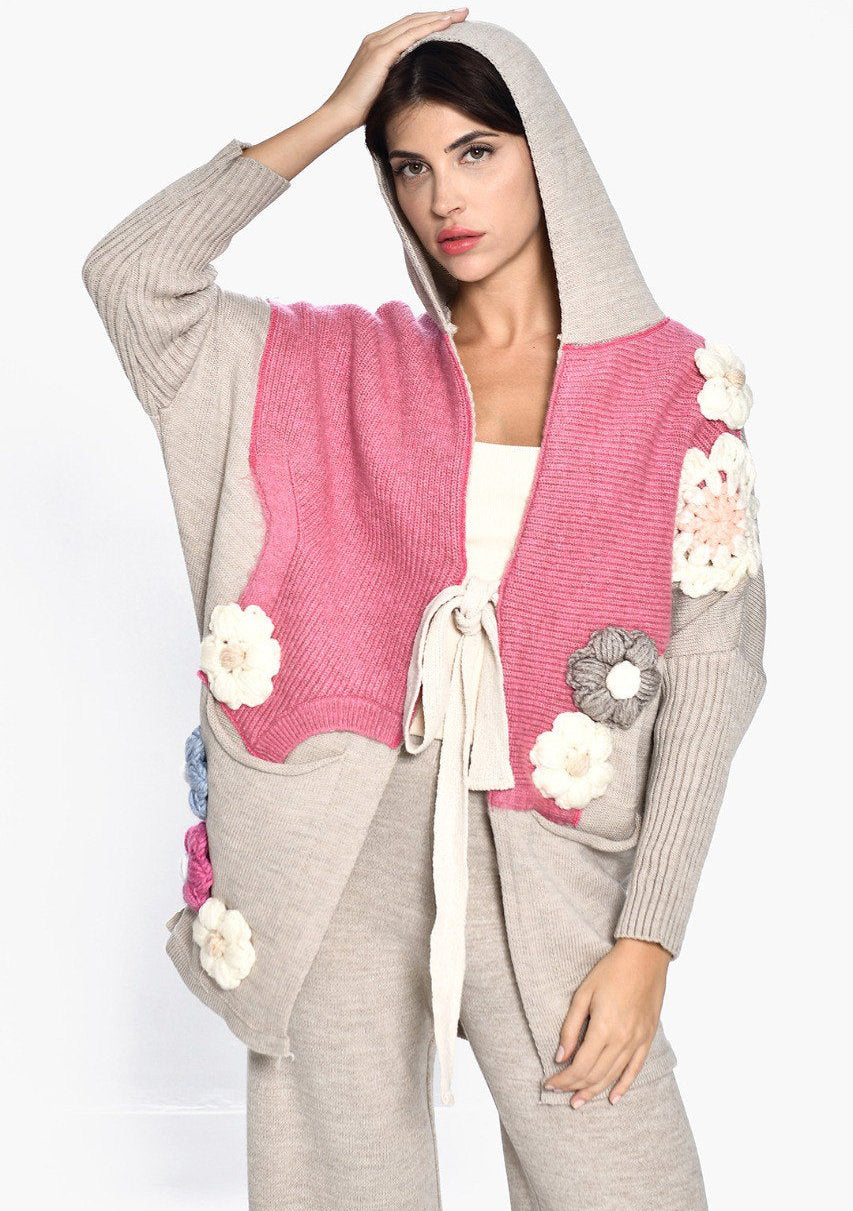 Cardigan vest pink dq