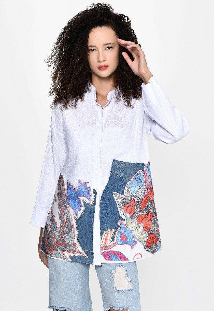 DQ Shirt x Denim Floral