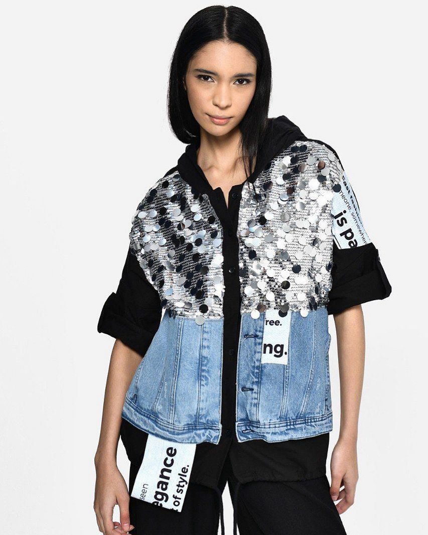 Jacket Black DQ Sequence Silver