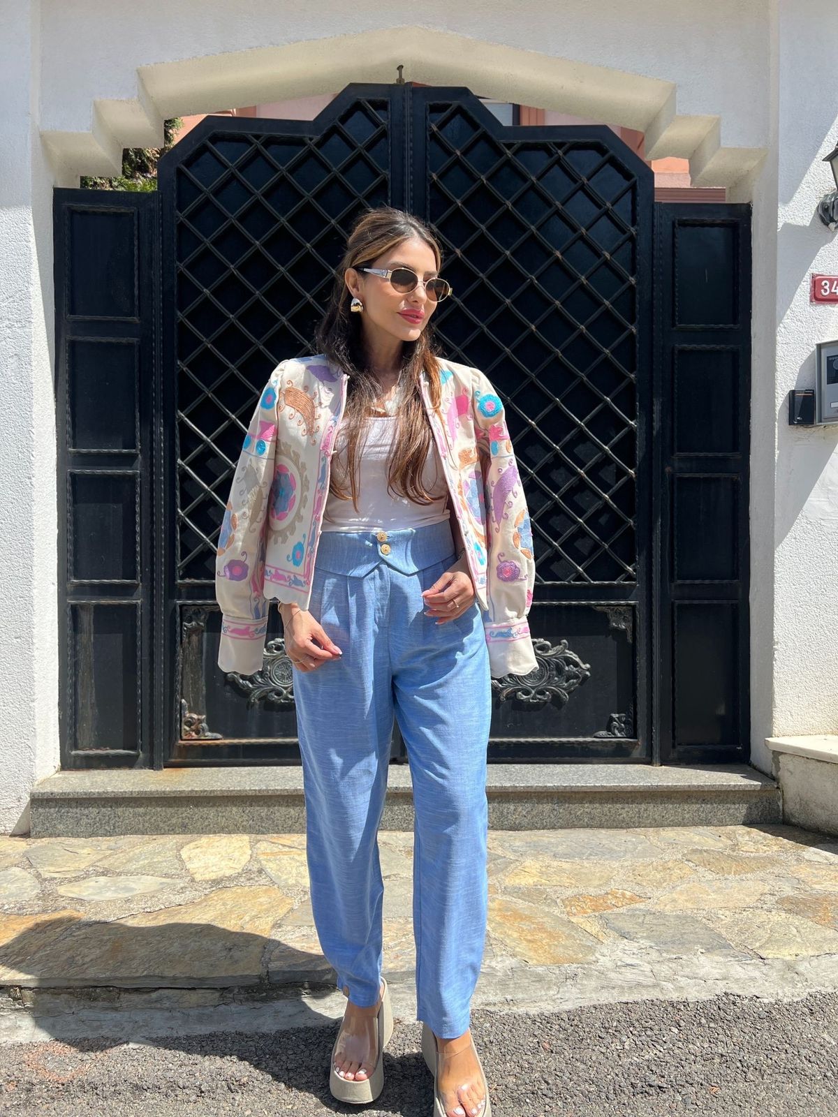 Jacket Embroidery Pink