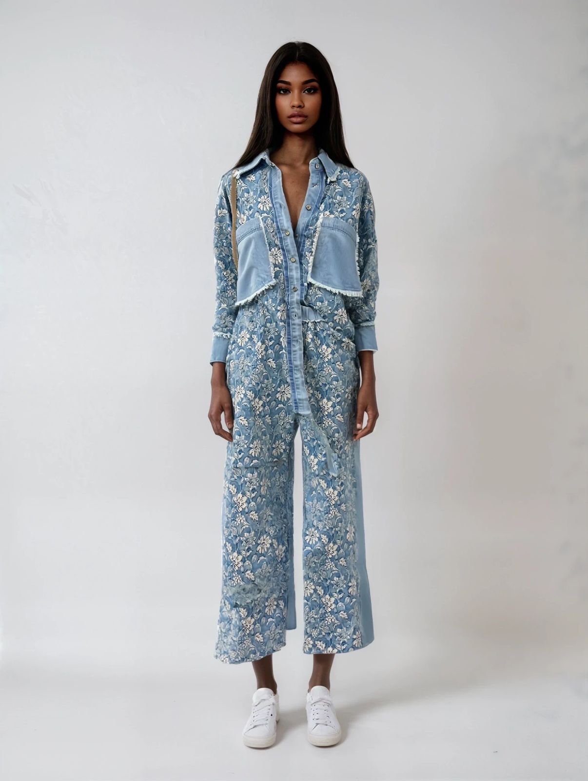 Set Floral Bluesyal Lumine Silk