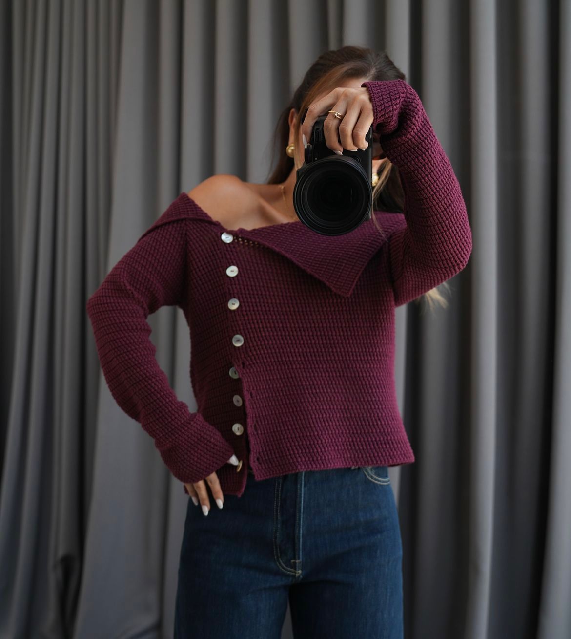 Burgundy Knit